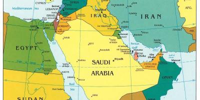 Μπαχρέιν για τη μέση ανατολή χάρτης