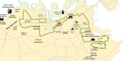 Χάρτης από το κέντρο της πόλης Μπαχρέιν